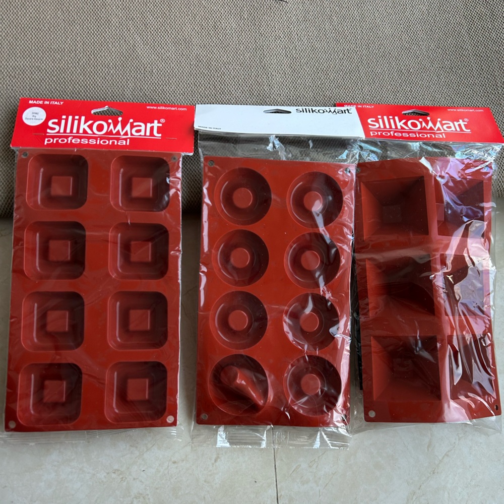 Silikomart silicone moulds. 3 pack! Brand new. Made in Italy